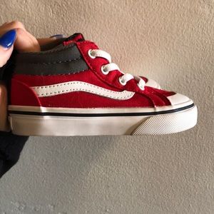 Red Toddler Vans Size 7
